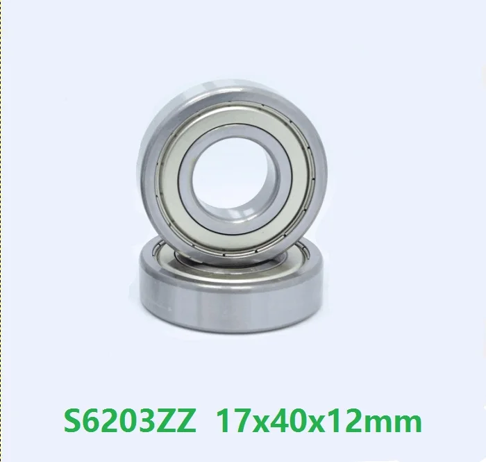 

10pcs ABEC-5 S6203ZZ S6203 ZZ 17*40*12mm Stainless steel Ball bearing Deep Groove Ball Bearings 17x40x12mm 6203