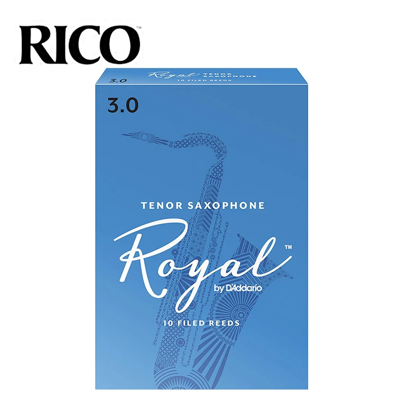 RICO Royal Tenor Sax трости/Bb Tenor саксофон трости, Сила 2,5#3,0# синяя коробка из 10 [ ] - Цвет: 3(10pcs)new