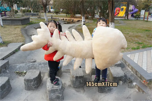 Fancytrader Big Cute Realistic Fish Bone Plush Pillow Stuffed Soft Cartoon Fish Shape Cushion Toy Gift Decoration