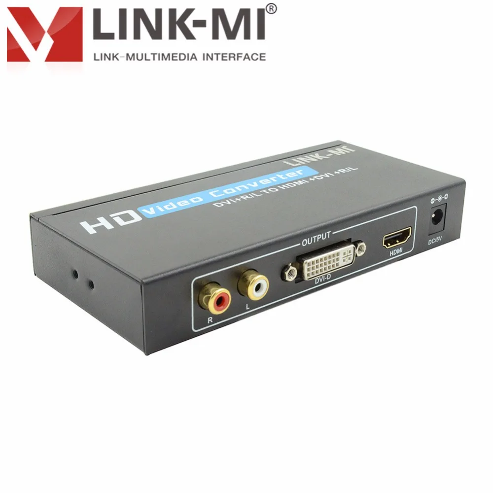 LINK MI DVI на HDMI/DVI конвертер поддерживает VGA видео высокой четкости 1080p с RCA аудио D к