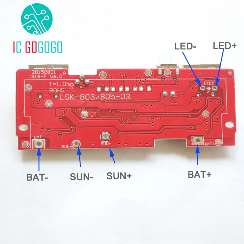 5V 1A 2.1A солнечная батарея двойной USB зарядное устройство печатная плата модуля +