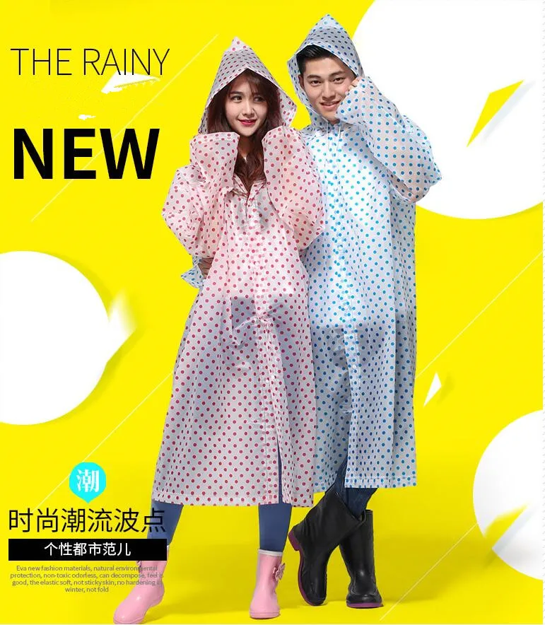 1.Rain jacket Chlidren adult student man women EVA Environment Raincoat Rainwear Waterproof Poncho Tour Transparent girl rain coat