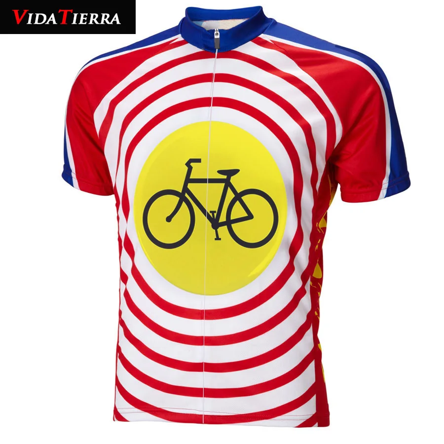2019 men cycling jersey yellow red blue Bullseye cycling clothing