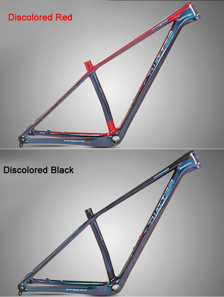 Twitter Strikerpro Discolored Thru-axle Mtb Carbon Frame Gravel Bike Carbon Mtb Frame 29er 27.5er Mountain Bicycle Frames