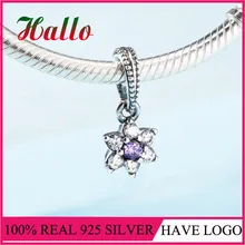 Forget Me Not Кристалл мотаться Шарм бисера Браслет Fit Серебро 925 первоначально breloques бусы для изготовления ювелирных изделий joyas de плата 925