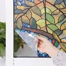 HOHOFILM 45 см x 200 см 3D статичный оконный фильм домашний Декор Гостиная витражная защита стекла окна использование 17," x 78,74"