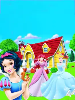 

princess backgrounds for birthdays 5x7ft cartoon photography background backdrop for girl's birthday party tabletop backgrounds