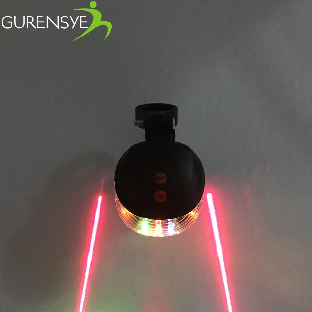 Bike Light Bicycle rear back LED Light 2 Lasers Night Cycling Bike