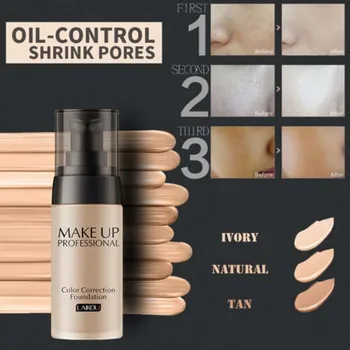 

Makeup Base Face Liquid Foundation BB Cream Concealer Professional Makeup Moisturizer Oil-control Whitening Waterproof Makeup