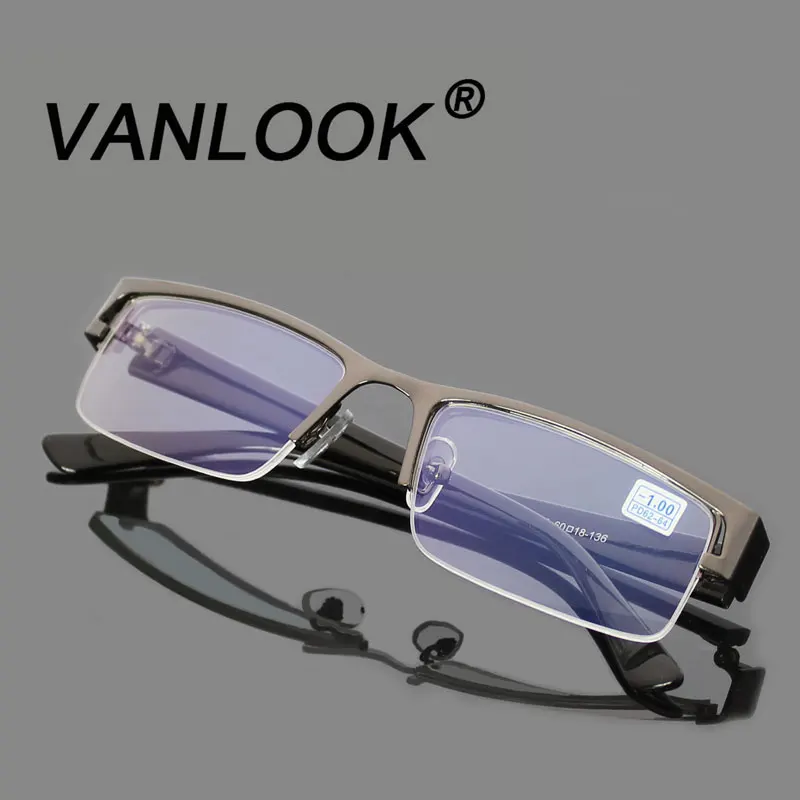 

Stainless Myopia Glasses For The Computer Men Eyeglasses Clear Lens Spectacles Anti Blue Ray Eyeglass Frame -1.00 to -4.00 10pcs