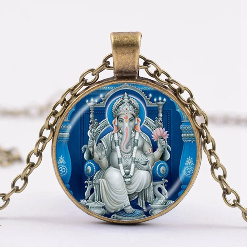 Diwali подарок искусственное ожерелье индуийский Ганапати Vinayaka 4 цвета винтажное