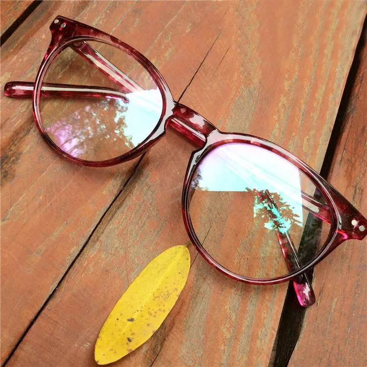 SOLO TU Fashion Retro Round Rivet Eyewear Frame Quality Leg Men Women Optical Eyeglasses