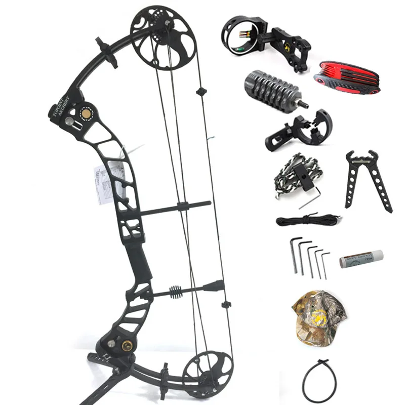 Left hand bow, compound bow,With 20 70 lbs Draw Weight, black color for human outdoor hunting
