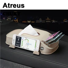 Atreus автомобильные аксессуары ткани коробка чехол для телефона с отделением для карт для хранения для Mercedes benz W204 W203 W211 AMG Mini cooper Skoda octavia a5