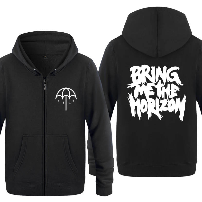 HEY BAT Bring Me The Horizon толстовки рок-группы мужские мужские флисовые кардиганы на молнии толстовки с капюшоном - Цвет: HEY BAT