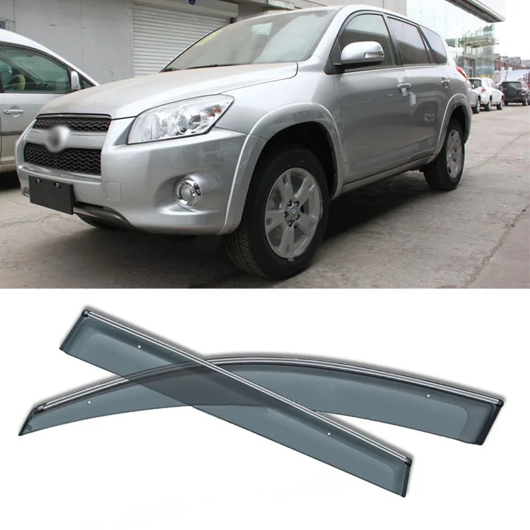 

4pcs Blade Side Windows Deflectors Door Sun Visor Shield For Toyota RAV4 09-14