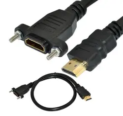 50 см V1.4 3D HDMI мужчин и женщин M/F позолоченный штекер видео кабельной линии Панель крепление 1080 P для Мониторы проектор BD плеер и т. д
