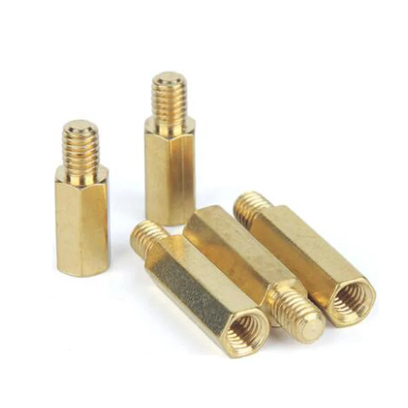 100 Pcs M2.5 Brass Standoff Spacer Female to Male Brass Threaded Spacer