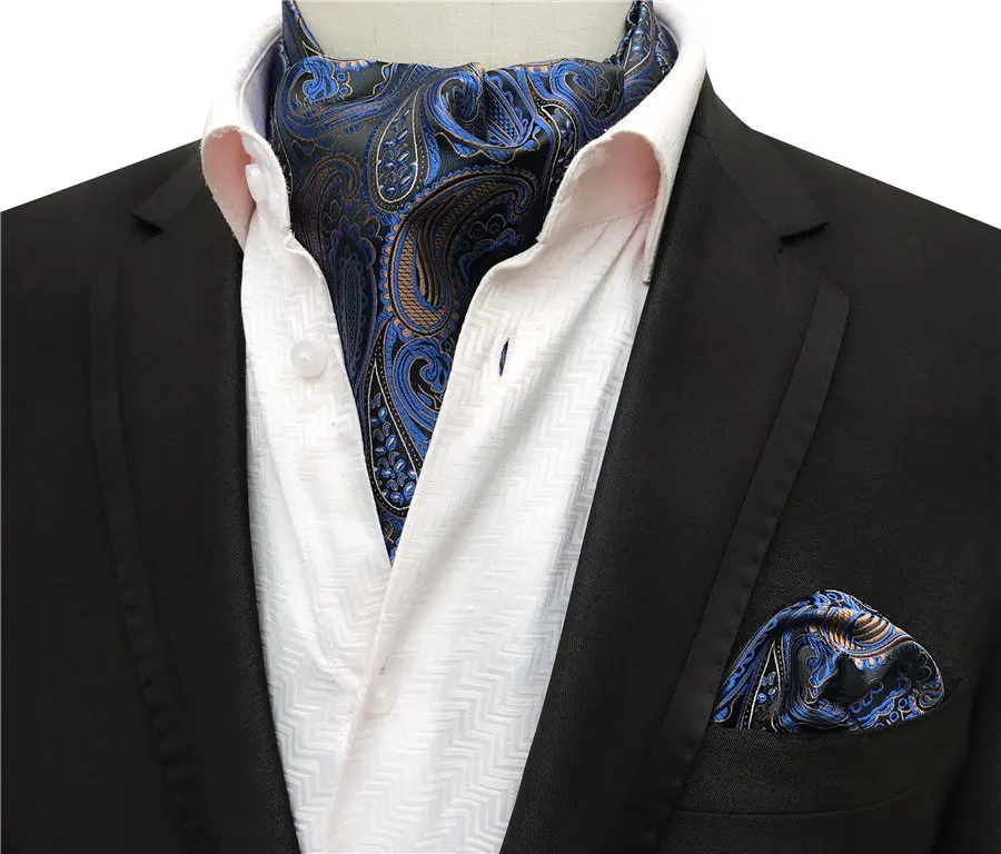 Designer Men's Formal Scarf Set Wedding Party Neckerchief Sets with Handkerchief Pocket Square man scarf Scarves