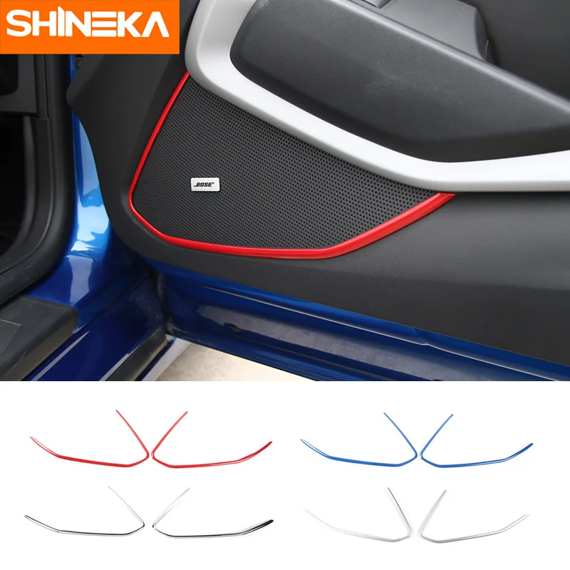 SHINEKA ABS 4 цвета двери интерьера Sperker украшения отделка 6th Gen для Chevrolet Camaro+ аксессуары для стайлинга автомобилей