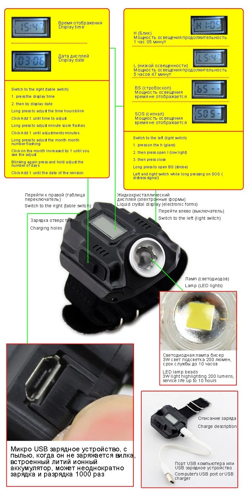 Excellent Altruism Bicycle Accessories Led Bike Bead Table with Built-in Rechargeable Lithium Battery Electronic Flashlights Bike Lights 2 Excellent Altruism Bicycle Accessories Led Bike Bead Table with Built-in Rechargeable Lithium Battery Electronic Flashlights Bike Lights 2