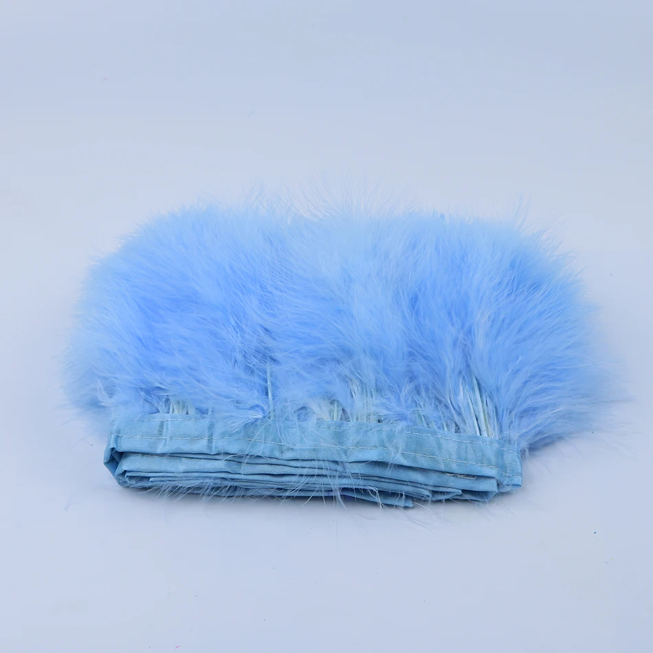 13 light blue marabou feather trims 1