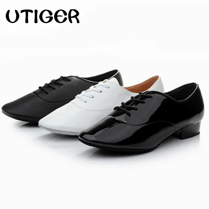 

Big size 25-44 Modern Men's Children Boy Ballroom Tango Latin Dancing Shoes Low heel 2.5cm women Man kid boys dance shoes WD195