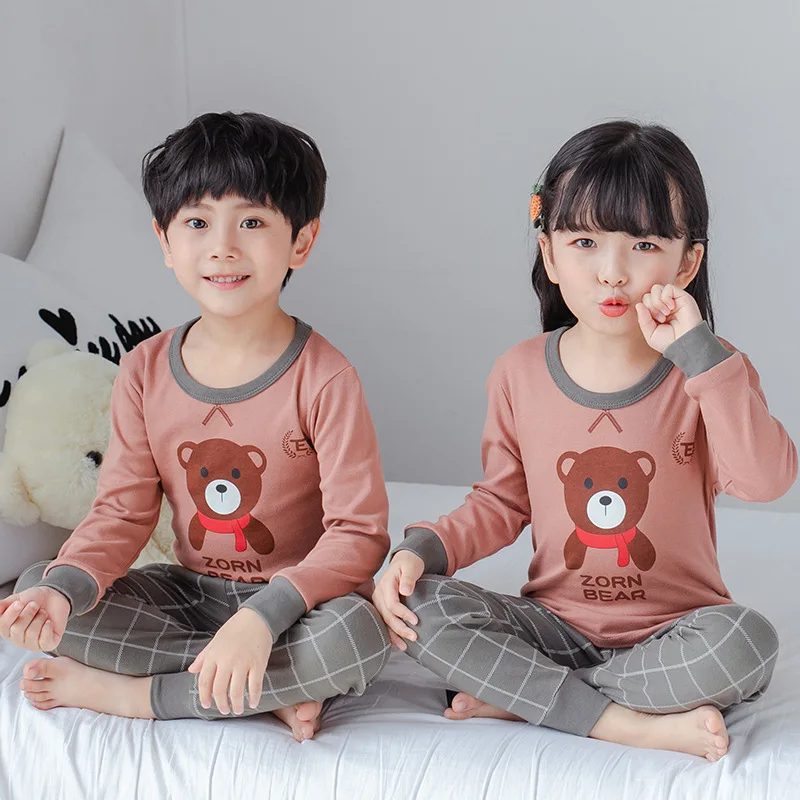 

Summer Girls Sleepwear Spring Baby Pyjama Boys Pajamas Sets Totoro Nightwear Lovely Bear Pink Bunny Brother And Sister Clothes