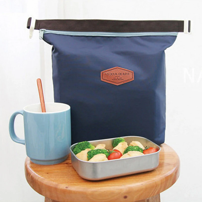 

MoneRffi Thermal Lunch Bag Portable Cooler Insulated Waterproof Lunch Carry Lunchbox Picnic Pouch Food Bag Container 39x27x8cm