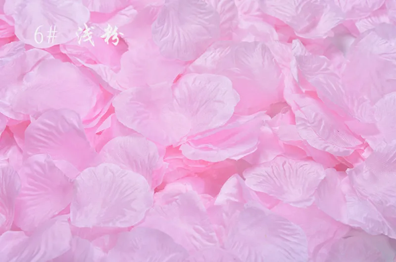 500 шт Свадебные картины украшения романтические фиолетовые красные цветы Свадебные вечерние аксессуары розовые лепестки де Роза искусственные - Цвет: Light pink