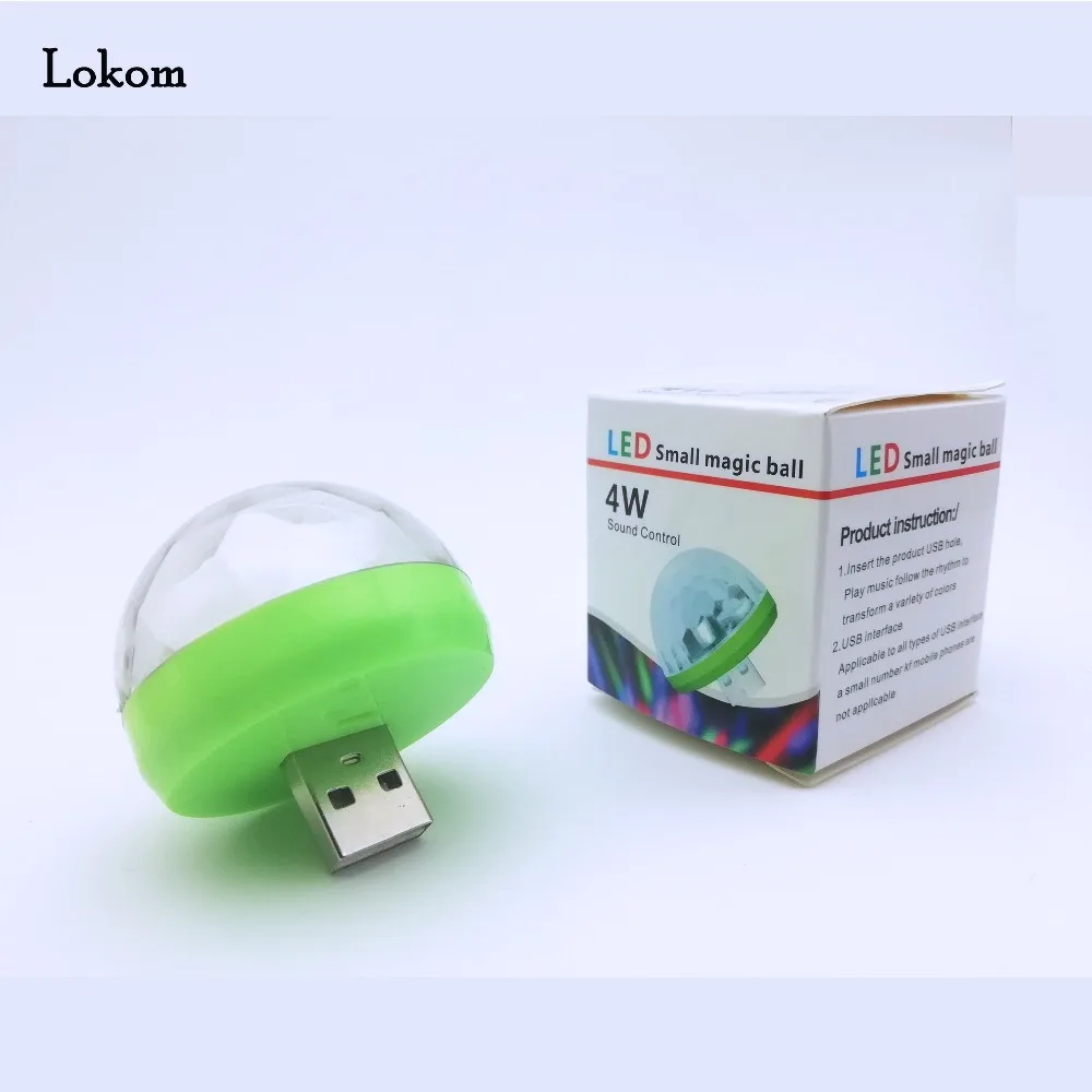 LED RGB Magic Bulb Mini Music Voice Control Color Changeable Disco DJ Lighting Show Holiday Party Funny Atmosphere USB for Phone