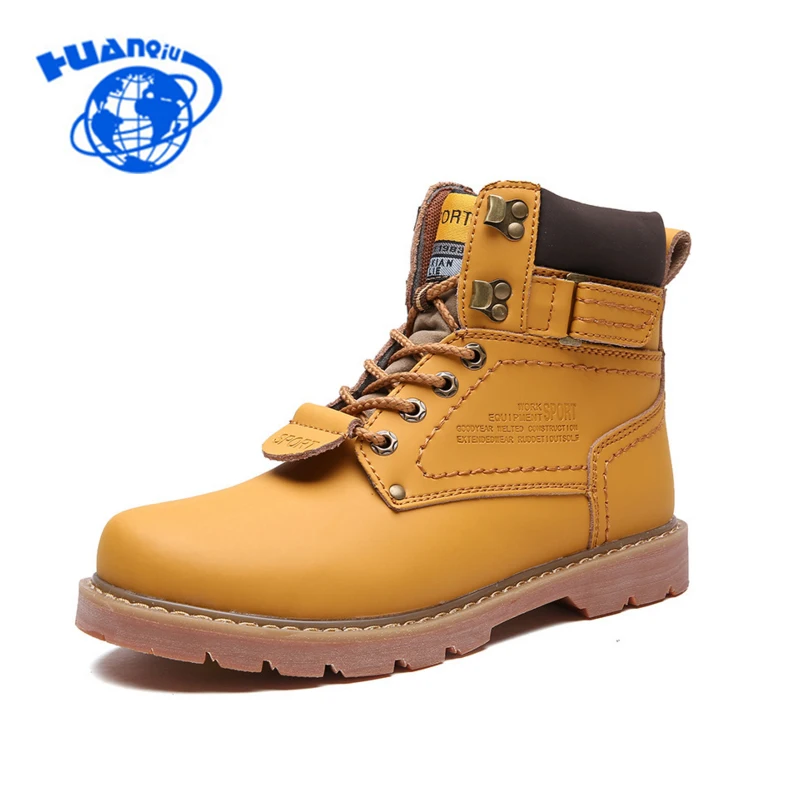 HUANQIU Winter Men Boots High Quality Male Genuine Leather