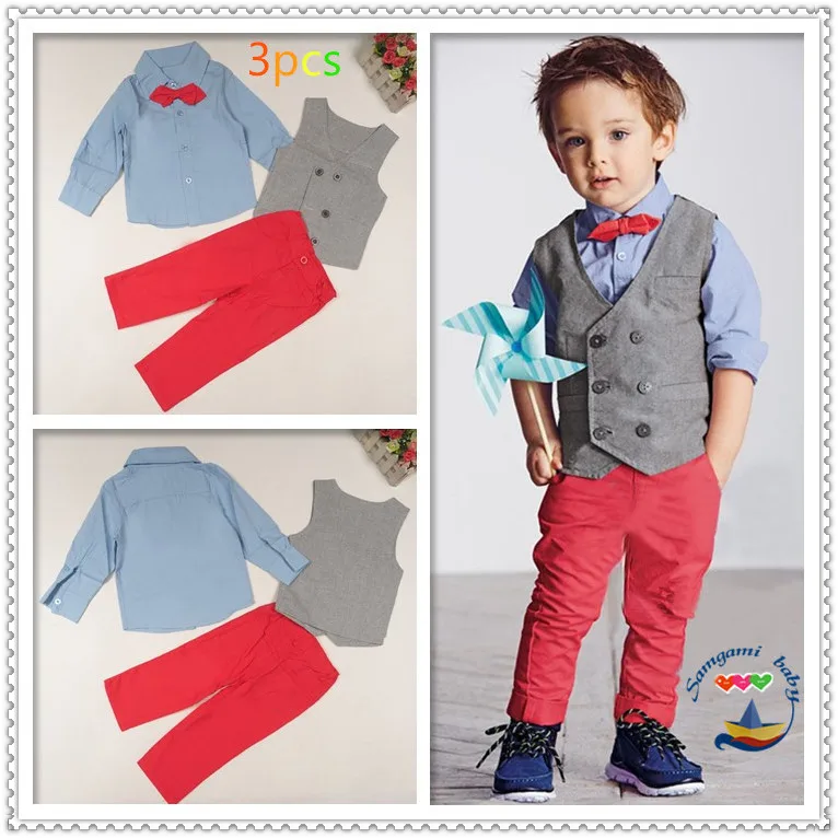 Handsome font b children s b font font b clothing b font sets gentleman Boy s