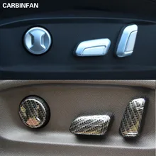 Автомобильный Стайлинг Стикеры детектор ручка регулировки положения сиденья кнопка включения отделкой аксессуары 6 шт./компл. для Volkswagen Tiguan L MK2