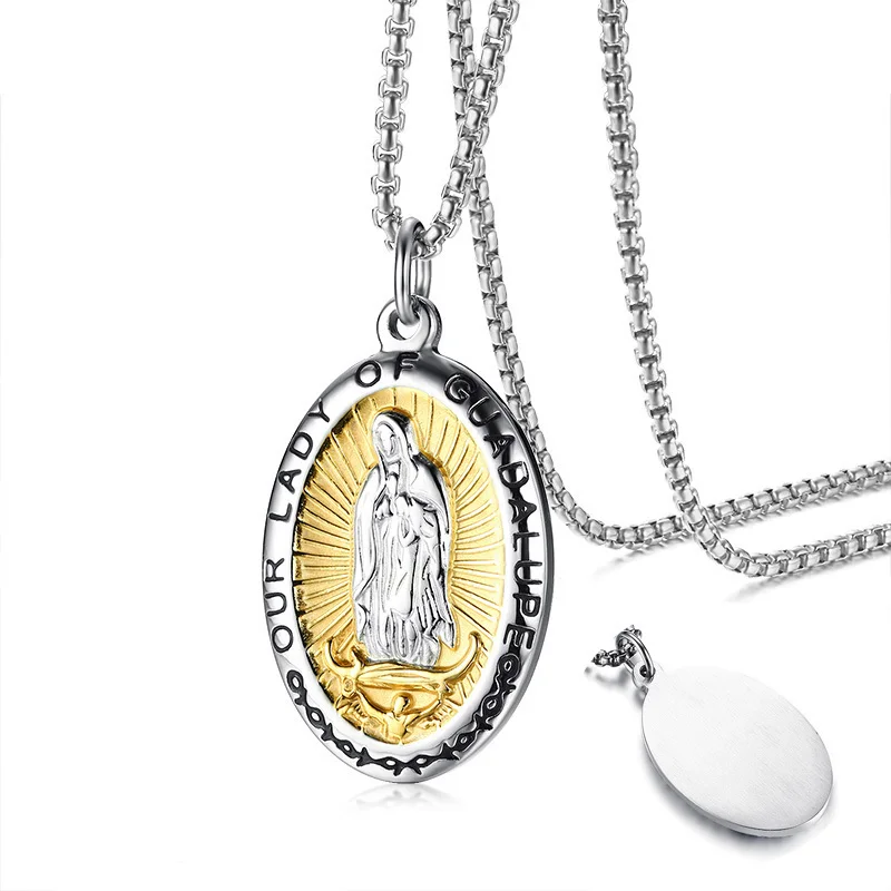 Ожерелье с кулоном Богородицы Гуадалупе 24 дюйма|necklace lady|ladies necklaceladies jewelry |