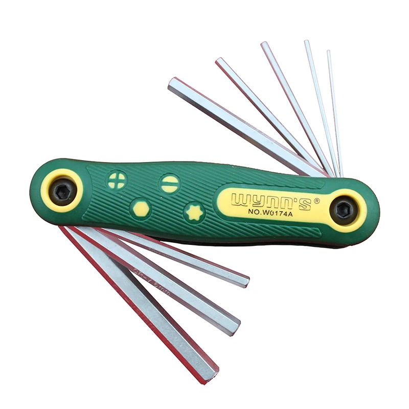 

GOOFIT Folding Hexagon Hex Allen Key Wrench Screwdriver Set Tool Kit 1.5- 8mm 9608C A012-036