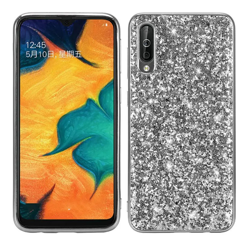 Для samsung A50 A70 чехол с украшениями в виде кристаллов, Цехин, для samsung Galaxy A10 A30 A40 A10S A20S A10E A20E A80 A50S A30S M10