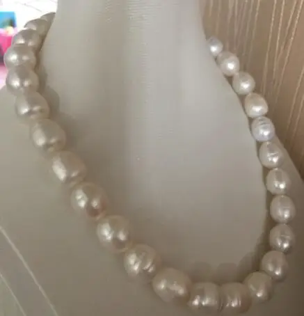 

elegant10-11mm south sea baroque white pearl necklace 18inch