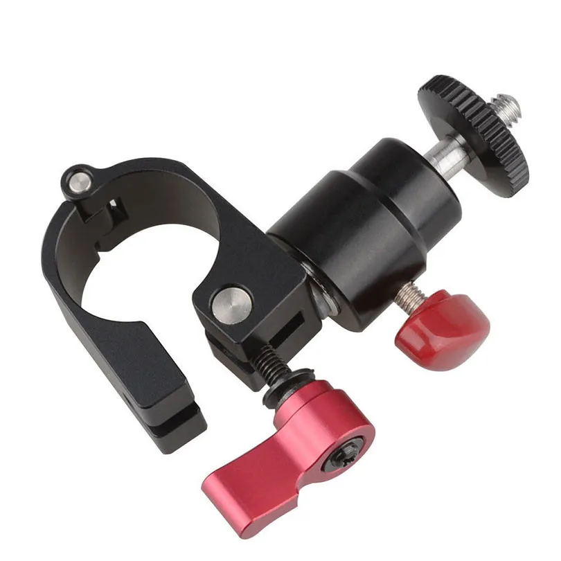 25mm Rod Clamp With 14Hot Shoe Mount Micro Ball Head For DJI Ronin-M Camara LCD Monitor Flash Light Bracket Camera C1411 (3)