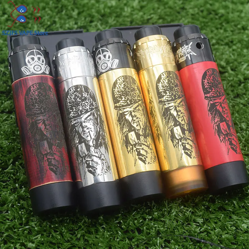 

New style thin Slim Piece mod Mechanical mod 18650 battery Vaporizer VAPE with Apocalypse GEN 25 RDA vs Pharaoh Mech mod kit