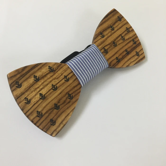 

New Arrival Elegant Ebony Wood Men Wooden Bow Tie Butterfly Shape Gentleman Fantastic Bow Tie