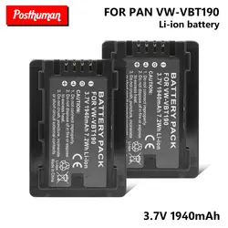 Перезаряжаемые VW-VBT190 Камера Батарея для Panasoni HC-VXF999 VXF990 VX980 VX1K VX981 HC-W570 HC-W580 HC-W850 Bateria батареи