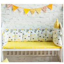 5 шт., дизайнерский комплект постельного белья для малышей, качественная хлопковая кроватка, детские постельные принадлежности для кроватки, комплект включает подголовник, подушки, бамперы, плоский лист