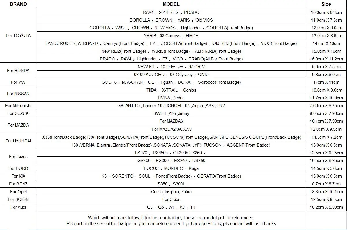 Buy AEING 12V Car Styling Emblem Sticker 5D EL Cold Light Decal Logo Badge Tail parking Lamp For Toyota VW Mazda Audi Hyundai