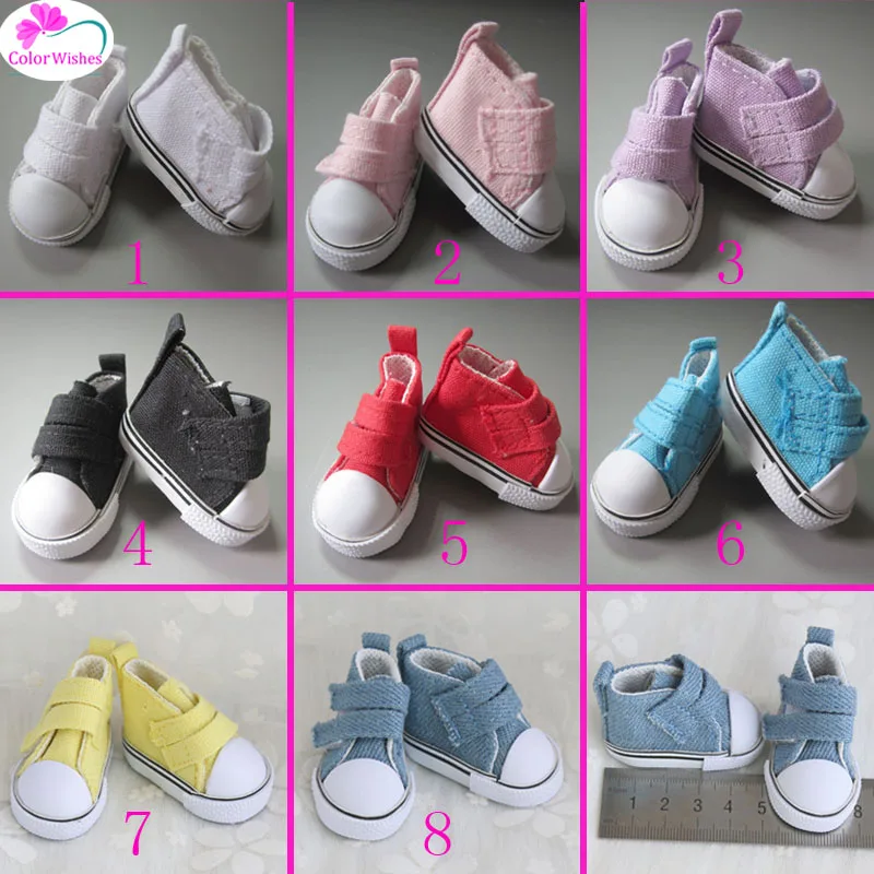 Shoes for dolls 5cm Fashion Denim Canvas Mini font b Toy b font Shoes1 6 Bjd
