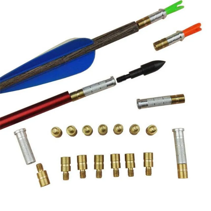 10PK 25Grains Arrow Additional weight Copper bob weight with aluminium Arrow insert or Aluminum