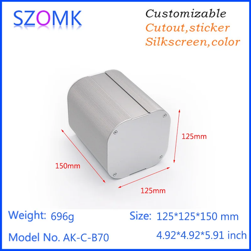Алюминиевый корпус для прессования звука szomk 125*125*150 мм 1 шт. алюминиевый