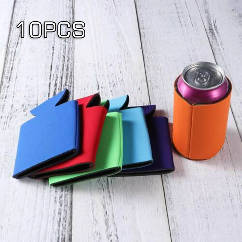 10pcs Cup sleeve 13*10CM Camping Beer Cola Can Water Bottle Holder Neoprene Heat Insulation Party Wedding Birthday