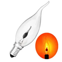 E14 3 Вт, винтажный подвесной светильник в стиле ретро, лампа Эдисона, лампа накаливания в форме свечи, лампа накаливания, теплый белый желтый светильник ing AC220V