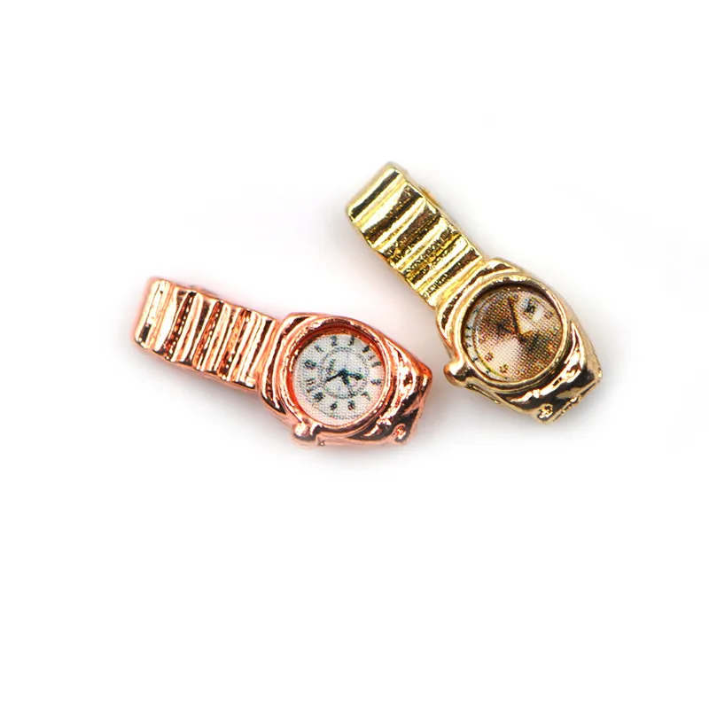 

1pcs Multiple Colour 1:12 Miniature Watch Multiple Colour for Dollhouse Deco Accessories Child gift